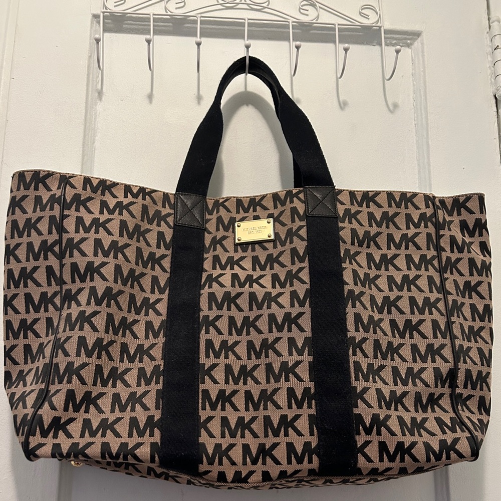 Michael Kors logo travel large tote